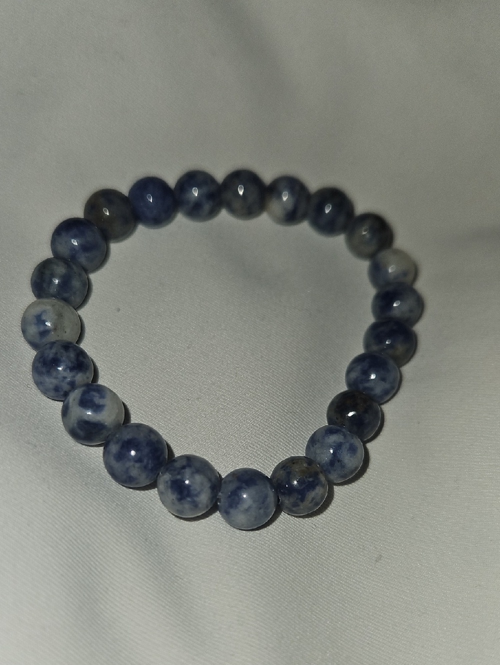 Blue Sodalite Beaded Stone Bracelet